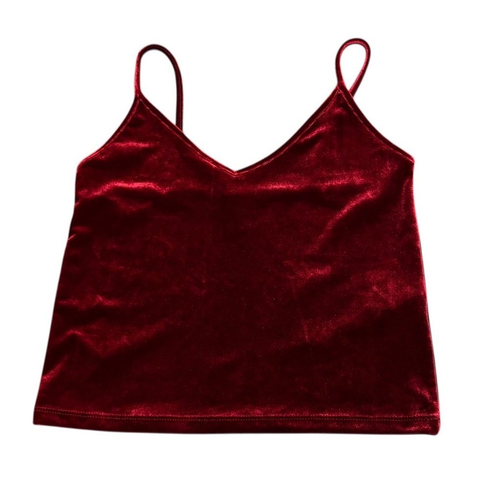 Forever 21 Dark Red Velvet Cami Top